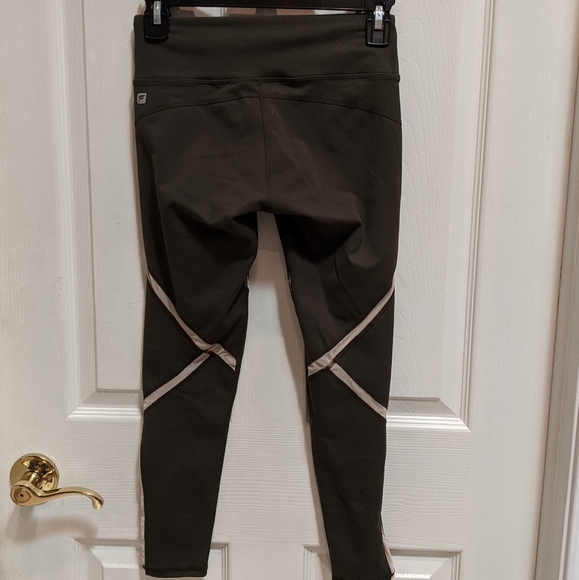 Fabletics Olive Green/Cream Athletic Leggings XXS - Picture 8 of 13